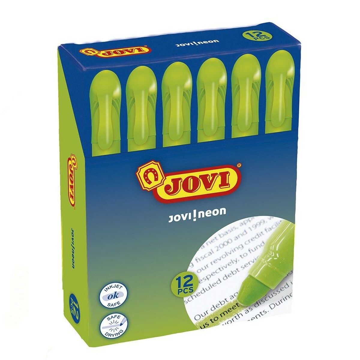 Osta tuote Fluoresentti tussi Jovi Jovi!neon Vihreä 12 Kappaletta verkkokaupastamme Korhone: Lelut & Asut 20% alennuksella koodilla VIIKONLOPPU