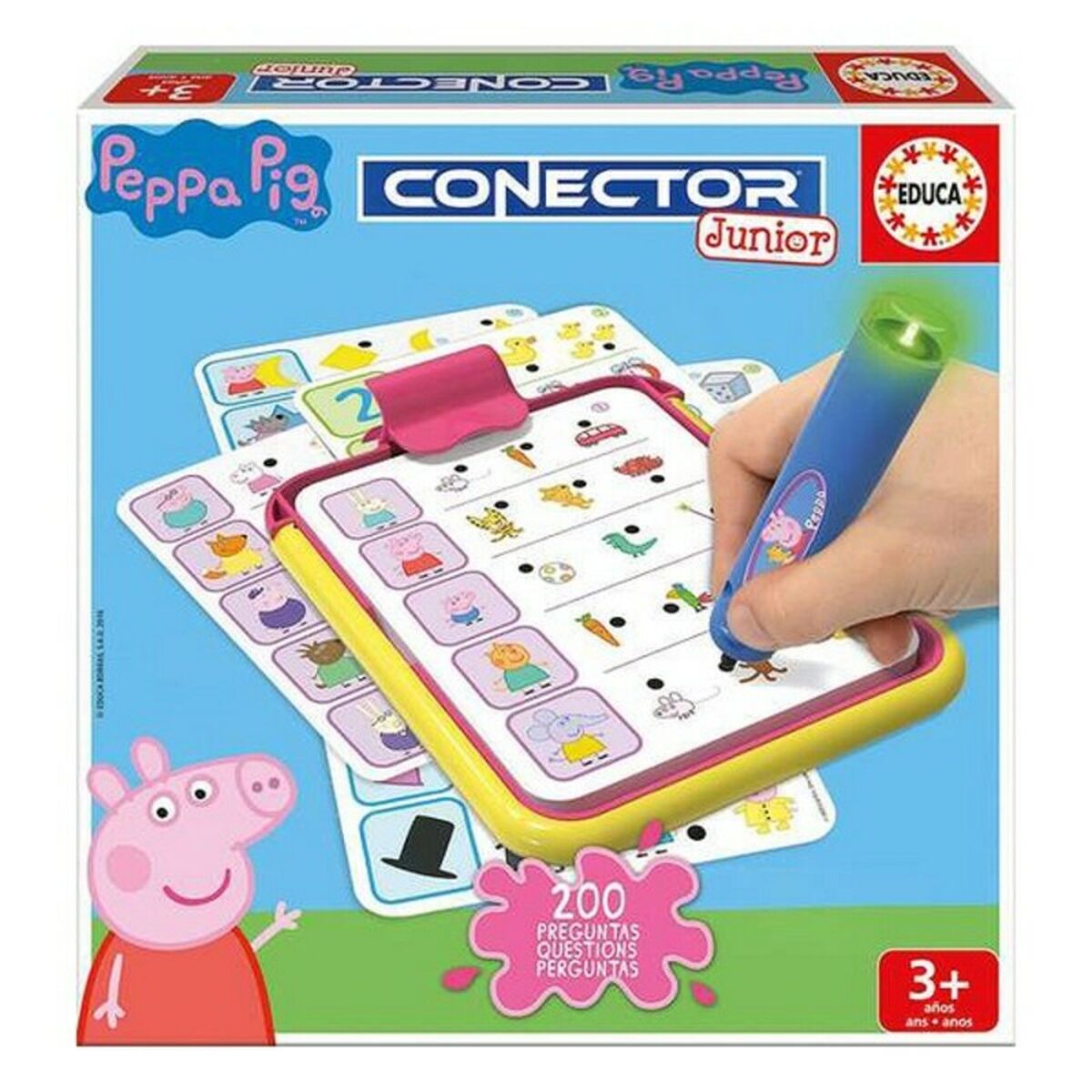 Osta tuote Opettavainen peli Conector Junior Peppa Pig Educa 16230 Monivärinen (1 Kappaletta) verkkokaupastamme Korhone: Lelut & Asut 10% alennuksella koodilla KORHONE