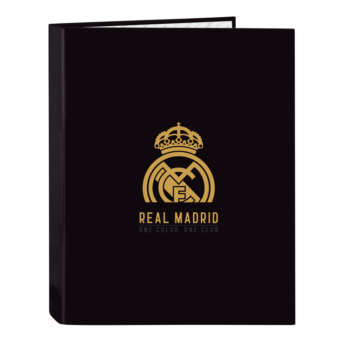 Tuntitarjouksena verkkokaupassamme Korhone: Lelut & Asut on Rengaskansio Real Madrid C.F. Musta A4 26.5 x 33 x 4 cm